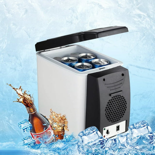 2 in 1 Car Refrigerator,Mini 12V 6L Car Refrigerator with Cooler and Warmer,Low Noise Cosmetic Food Fridge,Fast Cooling Multifunctional Portable Freezer for Car,RV,Truck, Boat,Van,Travel,Outdoor
