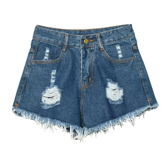 ZZwxWA Jean Shorts for Women High Waisted Stretchy Ripped Denim Shorts Casual Distressed Frayed Hem Summer Cutoffs Plus Size Pants